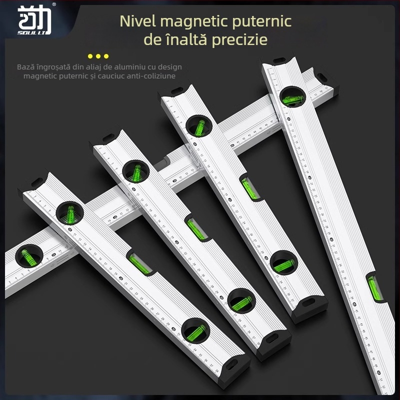 Riglă nivel mini magnetică, înaltă precizie, corp din aliaj de aluminiu, cu magnet