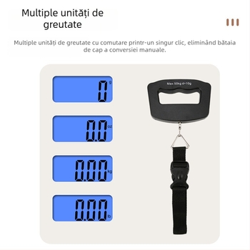 Fine Balance K-2 Cântar electronic portabil pentru alimente, pescuit, colete și bagaje, până la 50 kg