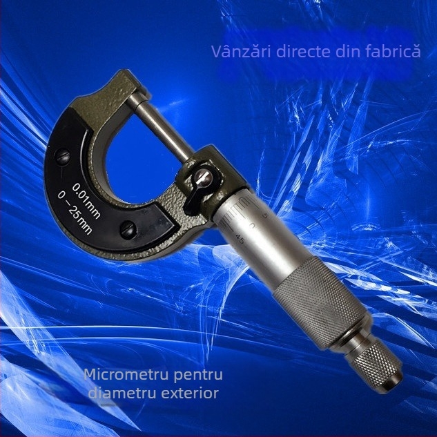Initiate micrometru exterior, 0-25 mm, rezoluție 0.001 mm, oțel carbon, precizie ±0.01