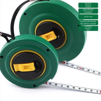 Tuosen ruletă de inginerie cu cutie, 20 m/30 m, disc acționat manual, bandă metalică, 50 m bandă de oțel – instrument de măsurare