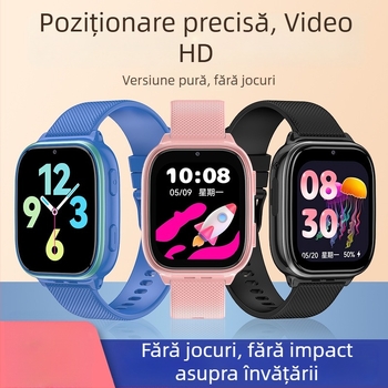 Ceas inteligent pentru copii 4G, albastru, GPS și slot SIM