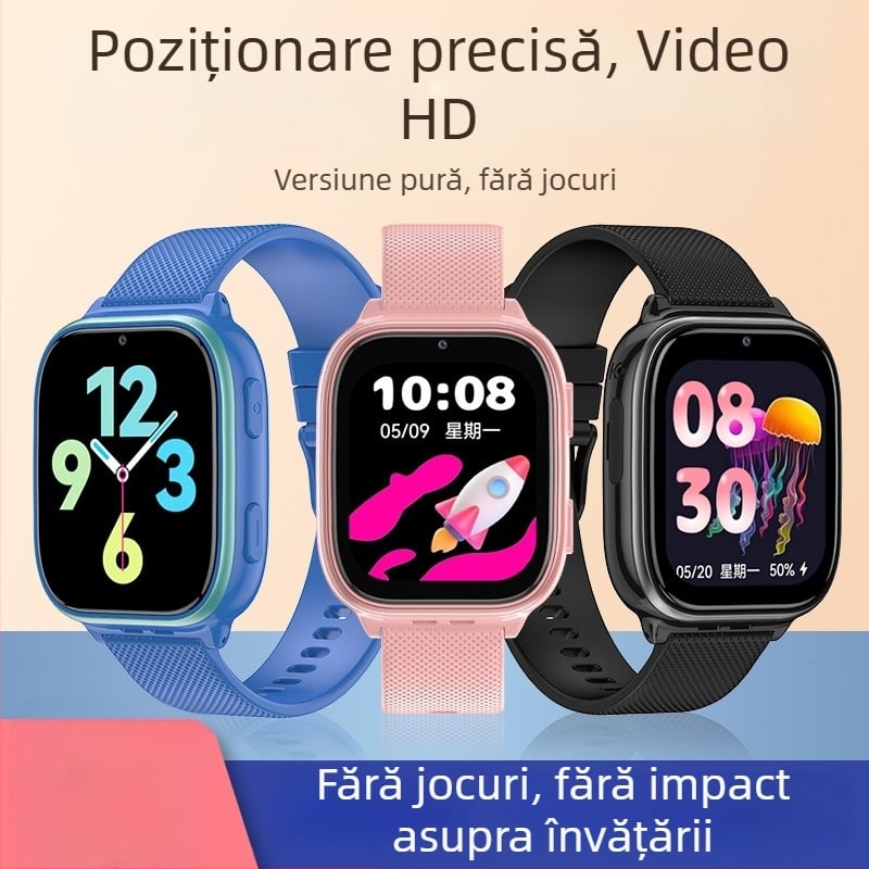 Ceas inteligent pentru copii 4G, albastru, GPS și slot SIM