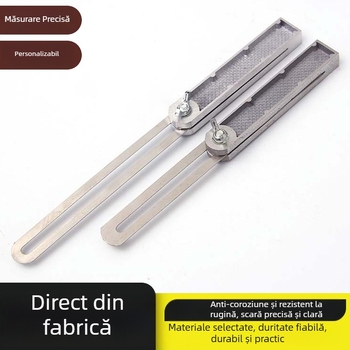 Riglă unghiulară reglabilă din aliaj de aluminiu pentru măsurători în construcții, riglă dreptunghiulară pentru tâmplărie, riglă multifuncțională