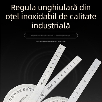 Riglă unghiulară de înaltă precizie, cu braț dublu, din oțel inoxidabil, instrument de măsurare industrial