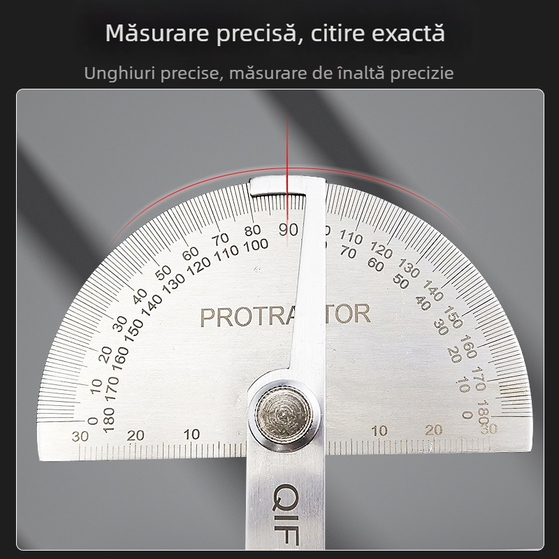 Riglă unghiulară de înaltă precizie, cu braț dublu, din oțel inoxidabil, instrument de măsurare industrial