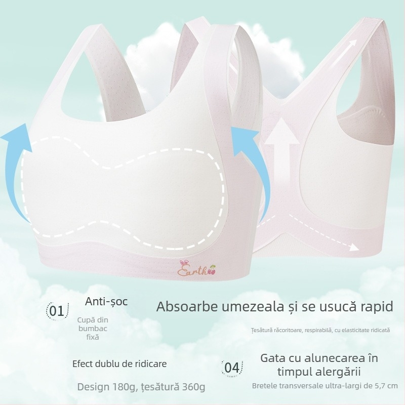 Sutien de antrenament pentru fete, stil vestă, nailon, confortabil