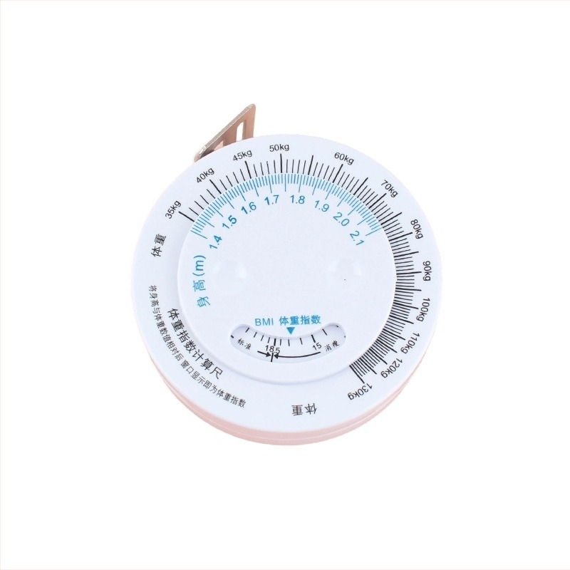 Bandă circulară BMI pentru sănătate și măsurători ale corpului, riglă retractabilă automată, multifuncțională
