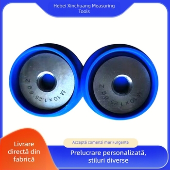 Gabarit metric filetat M6×0.75-6G, calibru țeavă de ulei, calibru filet fin, calibru inel cu suprafață netedă
