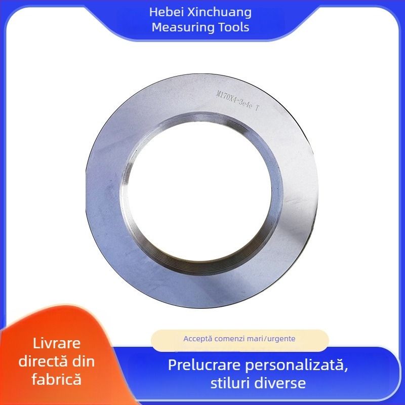 Gabarit metric filetat M6×0.75-6G, calibru țeavă de ulei, calibru filet fin, calibru inel cu suprafață netedă