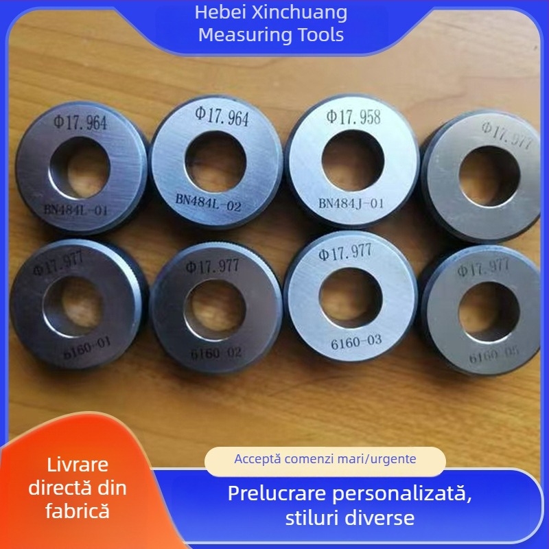 Gabarit metric filetat M6×0.75-6G, calibru țeavă de ulei, calibru filet fin, calibru inel cu suprafață netedă