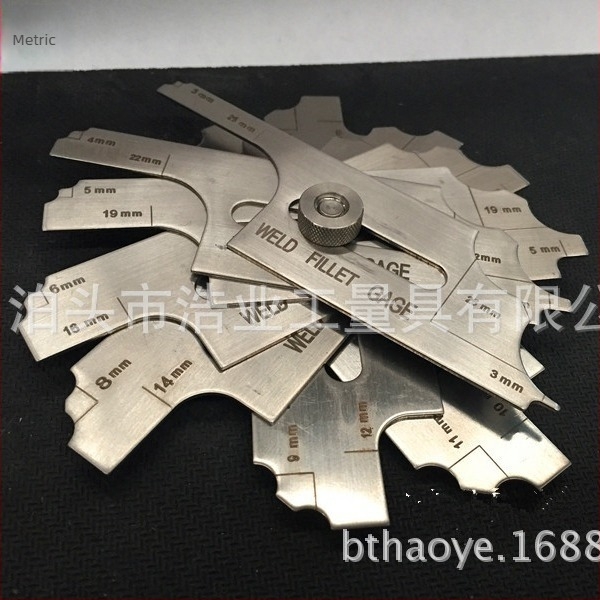 MG-11 Galga de sudură tip cam, oțel inoxidabil 304, metric și inch, unghi convex/concav