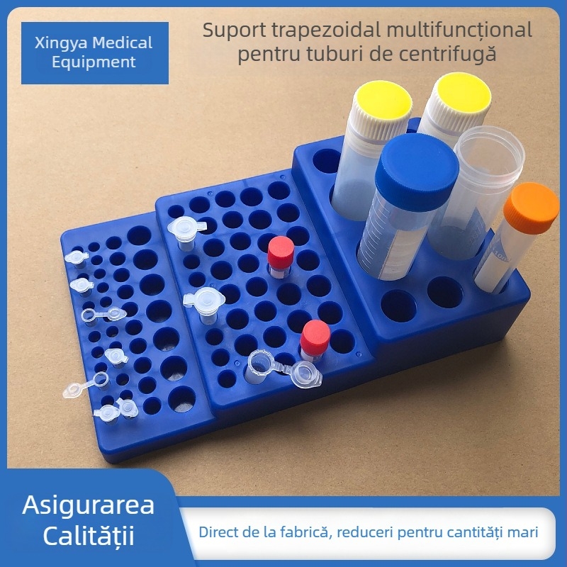 Suport plastic trapezoidal pentru tuburi de centrifugă, suport multifuncțional pentru tuburi de 4–28 mm