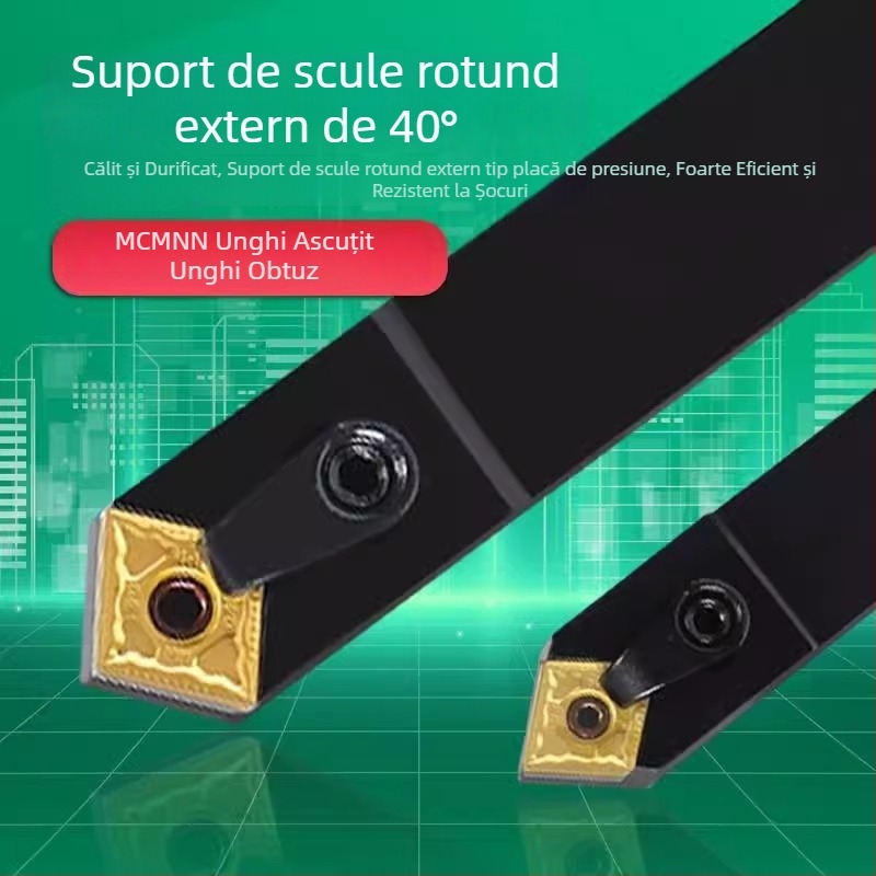 Unealtă CNC pentru strung exterior cu tijă MCMNN2020K12-100, 40° colț diamantat
