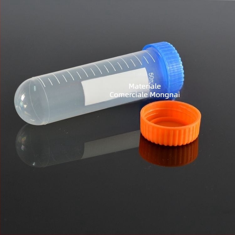 Tubă de centrifugare de 50 ml, cu scară graduată, capac filetat, fund conic, pachet cu 50 bucăți.