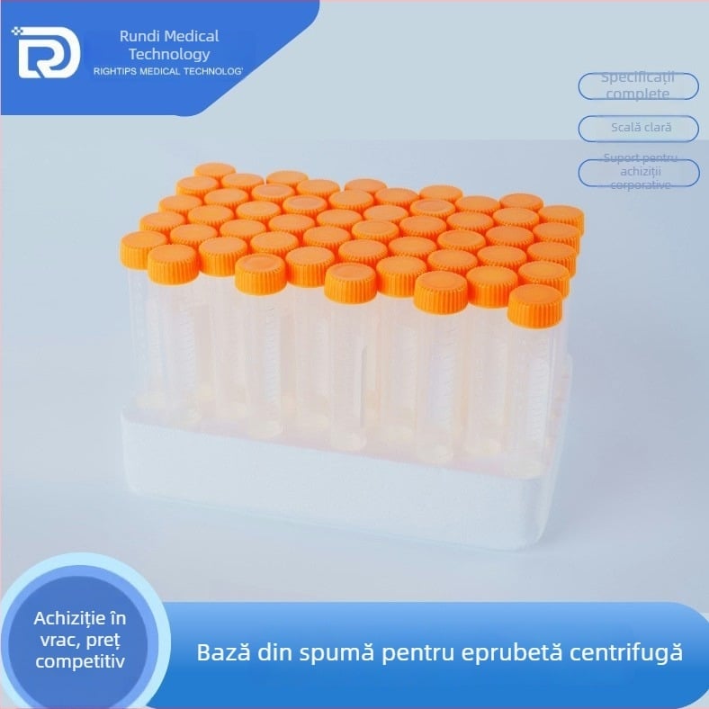 Tuburi de centrifugă gradate cu capac filet, 15 mL și 50 mL, set de consumabile de laborator