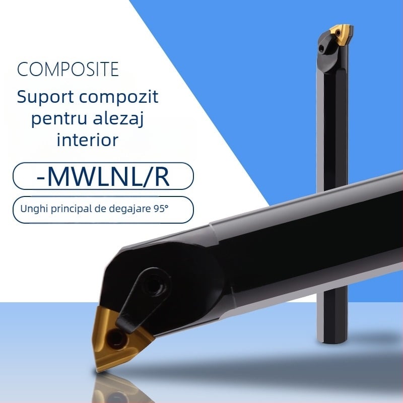 Bară de scule CNC pentru strung cu gaură internă, 95°, modele S20R/S25S/S32T/40T MWLNR08, formă de piersică