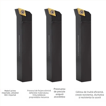 Unealtă CNC pentru strung: bară de tăiere externă, vârf diamantat 107,5° SDQCR2020/2525k11