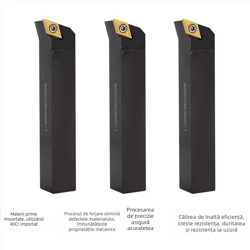 Unealtă CNC pentru strung: bară de tăiere externă, vârf diamantat 107,5° SDQCR2020/2525k11
