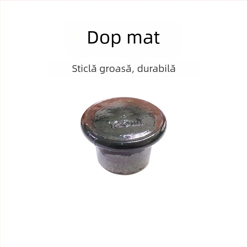 Recipient de laborator cu gură mată și gură largă, sticlă albă și maro, pereți groși