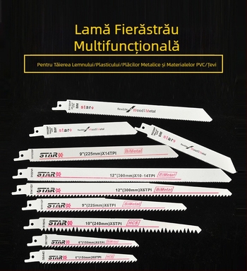 Lama de fierăstrău pendular S1122BF, bi-metalică, pentru lemn, curbată, multifuncțională