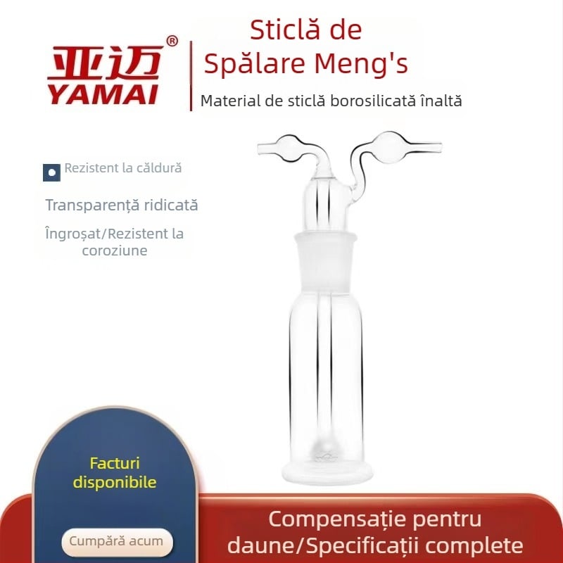 Yamai sticlă de spălat gaze pentru laborator, poroasă, 125–500 mL