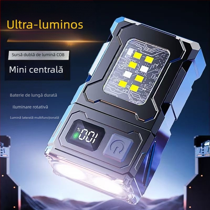 Lanternă reîncărcabilă cu nouă LED-uri, înaltă luminozitate, pentru exterior, multifuncțională, rază lungă