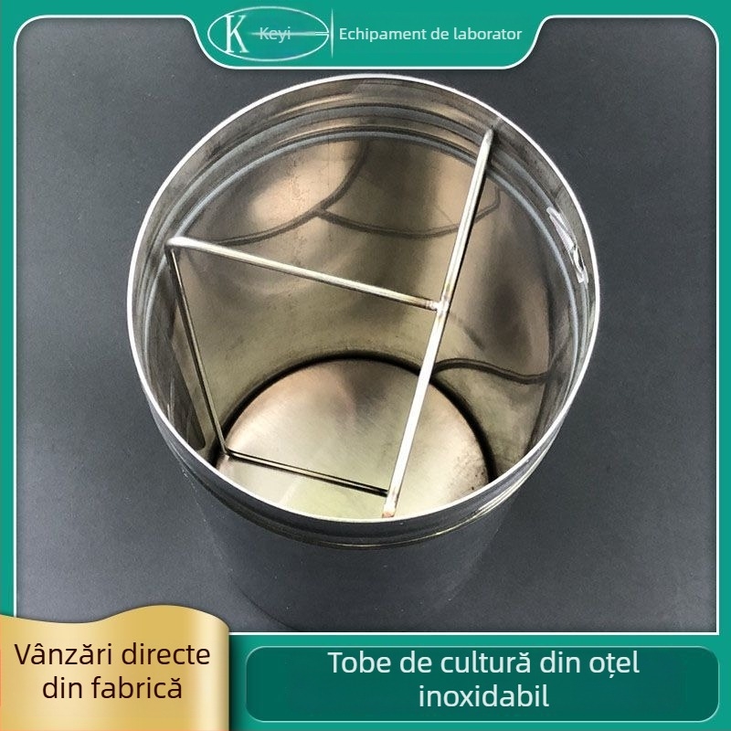 Tub din oțel inoxidabil pentru plăci Petri, recipient de sterilizare pentru plăci Petri, cu ieșire de aer, pentru experimente, dimensiuni 60/75/90 mm