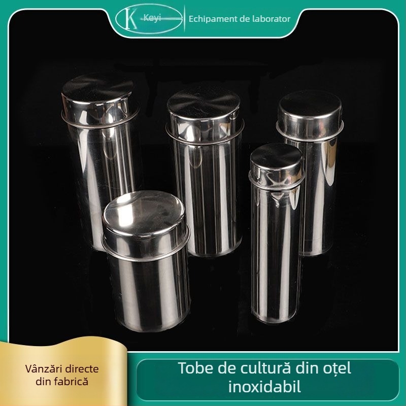 Tub din oțel inoxidabil pentru plăci Petri, recipient de sterilizare pentru plăci Petri, cu ieșire de aer, pentru experimente, dimensiuni 60/75/90 mm