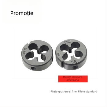 Set de matrițe pentru filet în standard american, fire groase și fine 1/2-13, 1/2-16, 1/2-24, 1/2-12, 1/2-20, 1/2-28