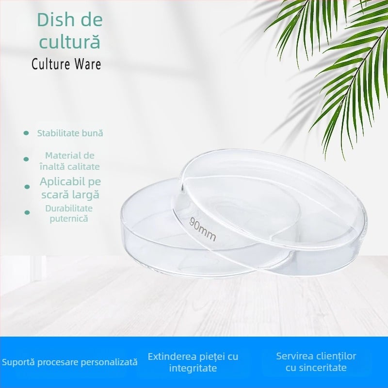 Plăci de cultură celulară din sticlă, consumabile de laborator chimic, 75/90/120 mm