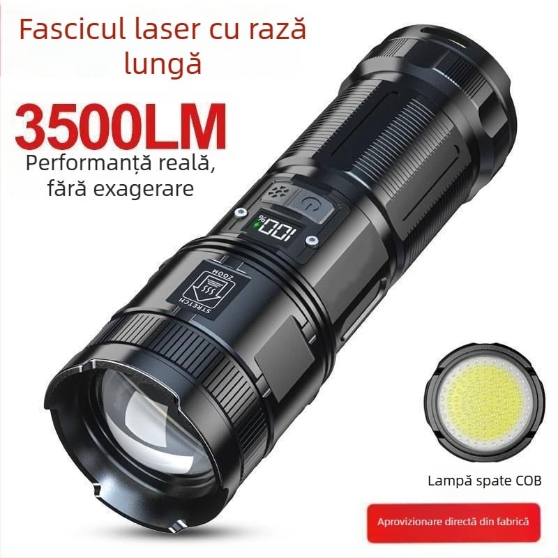 Fanar USB reîncărcabil pentru exterior, rază lungă, zoom multifuncțional, putere mare
