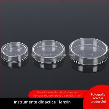 Placă Petri din sticlă, 60–150 mm, borosilikat, sticlă transparentă îngroșată, consumabile pentru laboratorul chimic