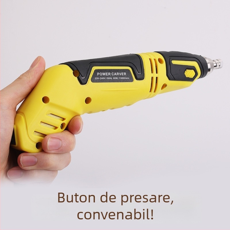 Mașină electrică de gravură în lemn, cu cuțit de sculptură, pentru sculptură în lemn, gravarea rădăcinilor de bonsai și gravarea plăcilor.