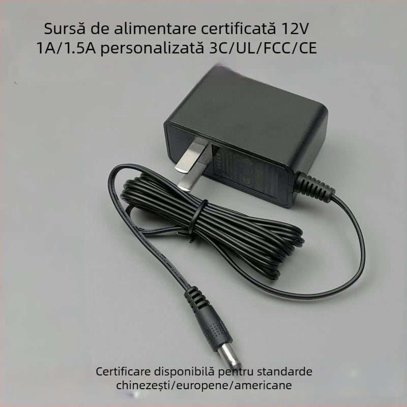 Adaptor de alimentare 12V 1A pentru decodor/set-top box, dispozitive electronice mici pentru casă și LED, adaptor de supraveghere, standard american