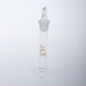 Flacon volumetric din sticlă transparentă, cu bază, 1 ml, 2 ml, 5 ml și 10 ml
