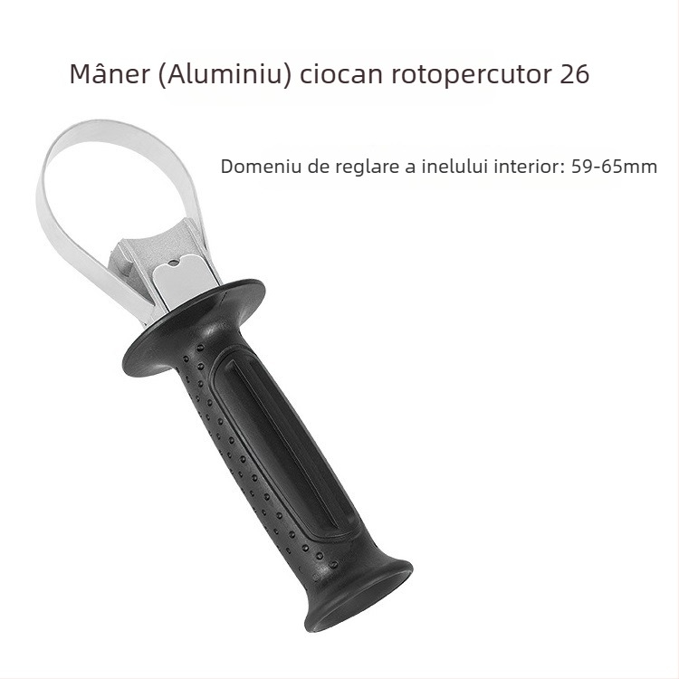 26 mâner frontal pentru ciocan electric cu suport din plastic și suport din aluminiu, inel de fier întărit