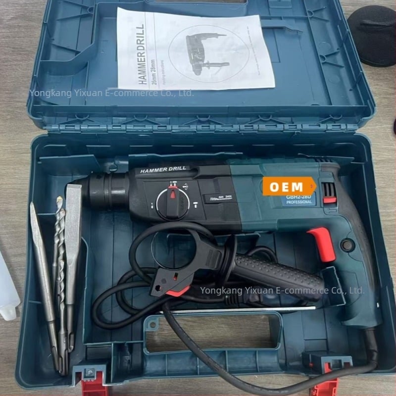 Ciocan rotopercutor ușor, 2–26 mm, set de găurire multifuncțional, putere mare, priză UE 220V