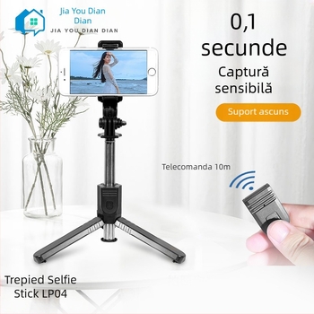 Selfie stick extensibil controlat prin Bluetooth, cu suport pentru fotografii și videoclipuri — LP04