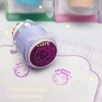 Set de ștampile luminoase pentru copii, kit creativ de ștampilare cu tampon de cerneală colorat iluminat
