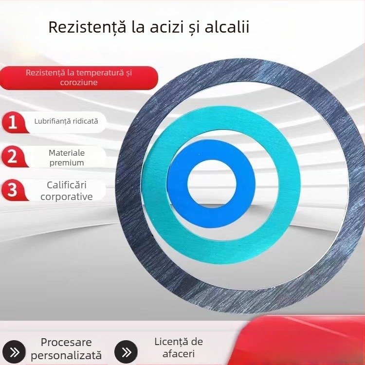 Etanșare din cauciuc fără azbest pentru flanșe, rezistentă la temperaturi înalte, presiune și ulei