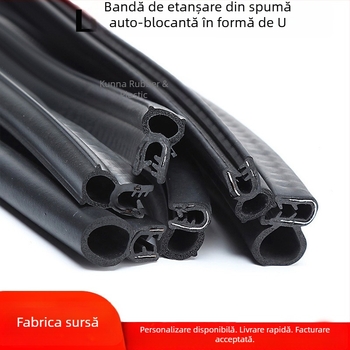 Bandă de etanșare din cauciuc nitril în formă de U pentru dulapuri și cutii electrice, protecție la praf și apă, anti-șoc și rezistență la uzură