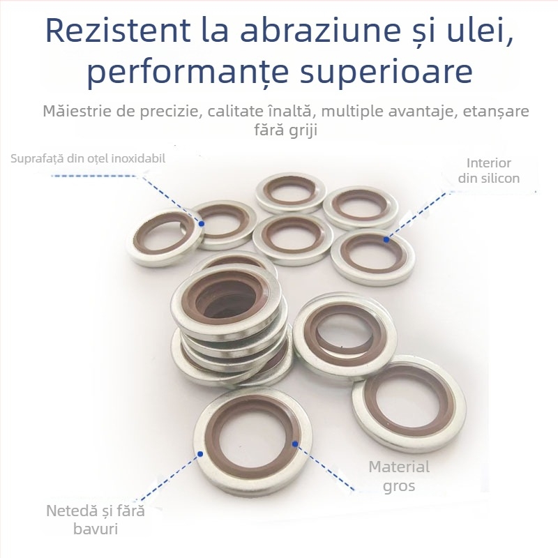 Garnitură din fluorocauciuc conform standardului britanic, cu nucleu fix pentru îmbinări, inel de etanșare
