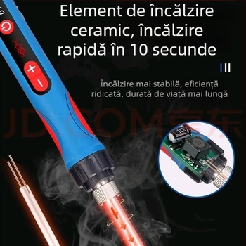 Set de lipire electric cu afișaj digital și temperatură constantă, pentru reparații electronice