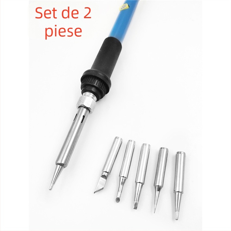 Set fier de lipit 60W cu temperatură reglabilă, încălzire internă, pensă de lipit cu temperatură constantă pentru reparații electronice
