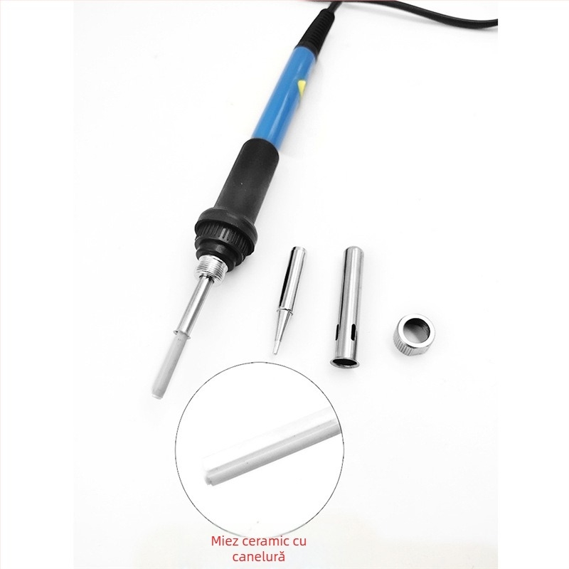 Set fier de lipit 60W cu temperatură reglabilă, încălzire internă, pensă de lipit cu temperatură constantă pentru reparații electronice