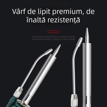 Fier de lipit electric cu alimentare automată a cositorului, afișaj digital, 80W, temperatură reglabilă, pistol de lipit industrial cu încălzire externă