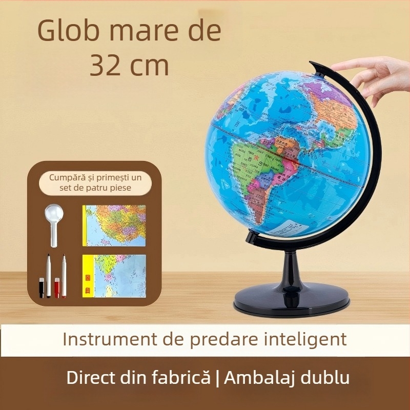 Globus cu hartă a Chinei și regiunile politice, 32 cm – instrument educațional de geografie pentru copii