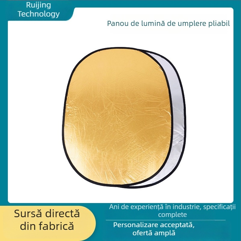 Panou de iluminare pliabil 2-în-1 pentru fotografie, panou de lumină moale portabil și reflector Ruijing Technology