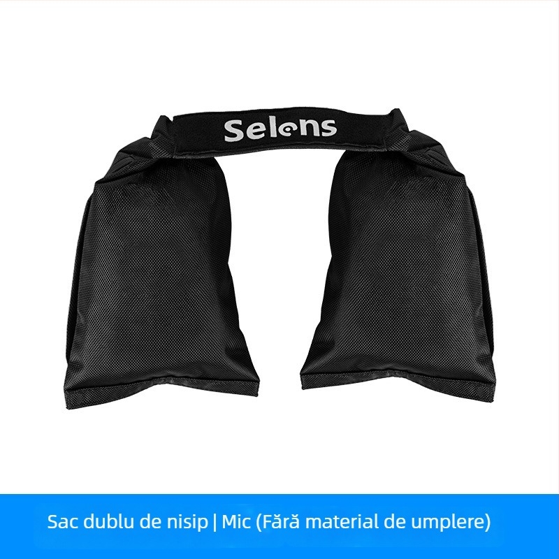 Selens sac de nisip pentru trepied foto — două secțiuni, negru, capacitate mare
