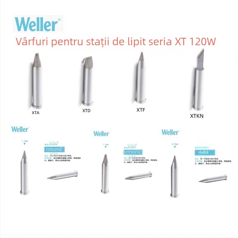 Vârf de lipit Weller XT, 120W, compatibil cu WP120, WXP120, WT1010H, WX1
